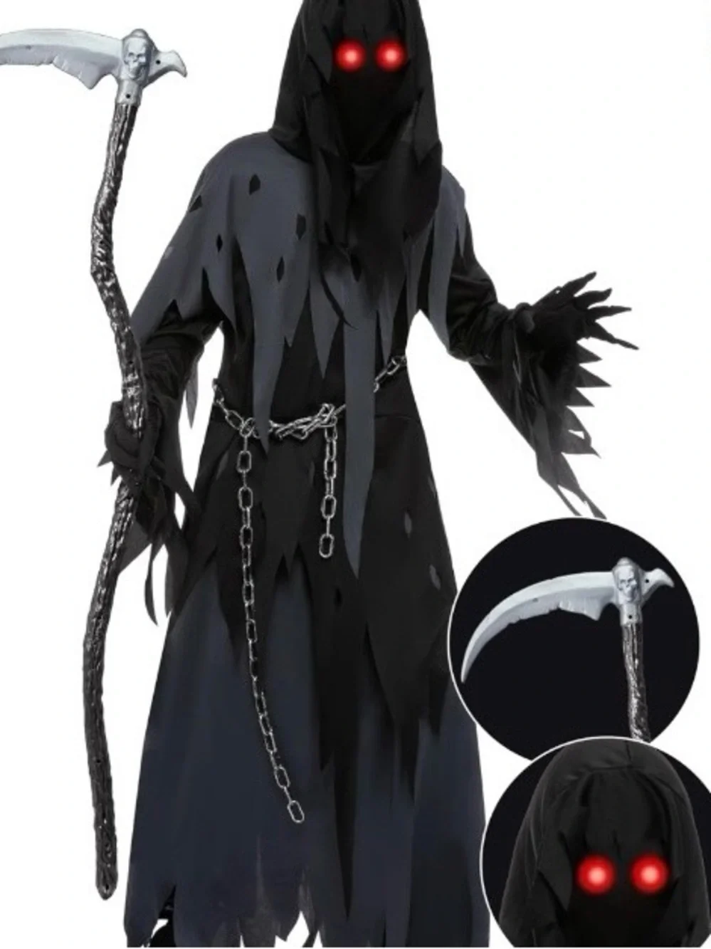 NWT Spooktacular Creations Grim Reaper Costume Child Medium 8-10 New In Package